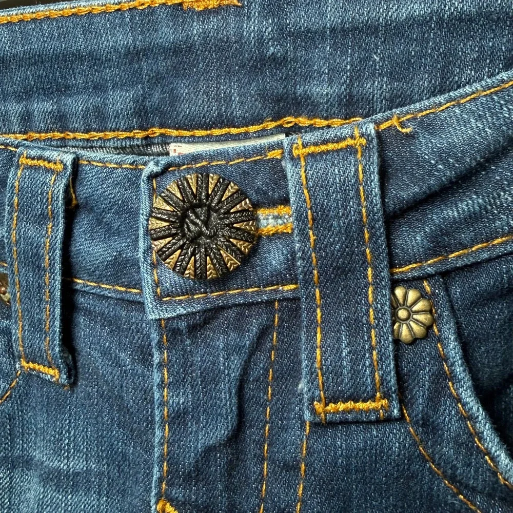 True Religion Becky Bootcut Jeans Blue Low Rise W26 L33 Made in USA WQ1564E67 - Picture 7 of 16